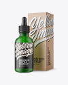 50ml Frosted Green Glass Bottle W/ Kraft Box