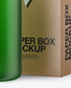 50ml Frosted Green Glass Bottle W/ Kraft Box