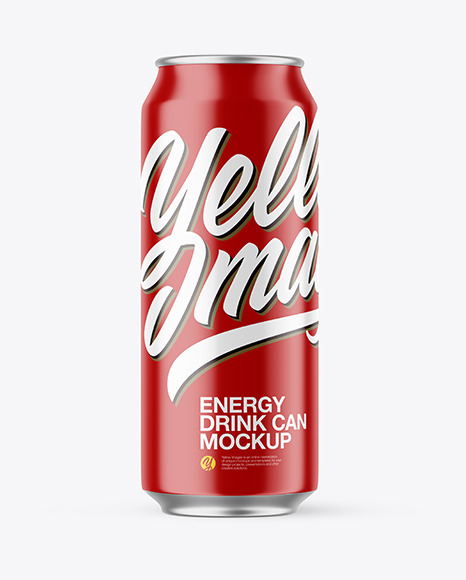 Glossy Drink Can Mockup