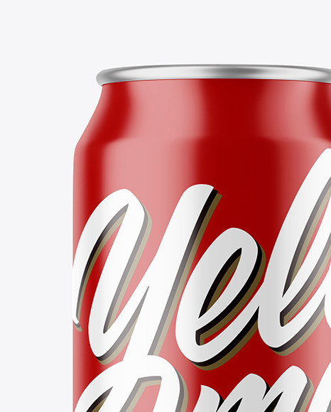 Glossy Drink Can Mockup