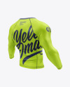 Men&#039;s Long Sleeve Jersey on Athletic Body Mockup