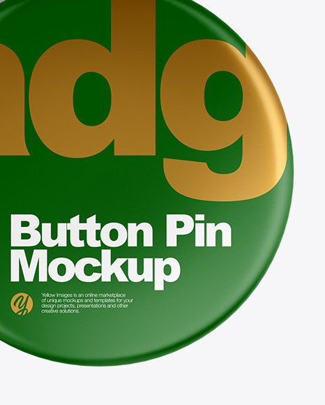 Two Matte Button Pins Mockup