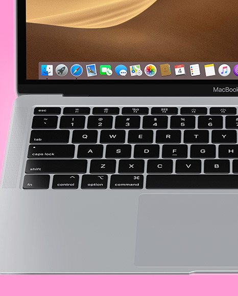 Silver MacBook Air Mockup