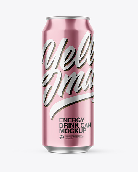 Metallic Drink Can Mockup