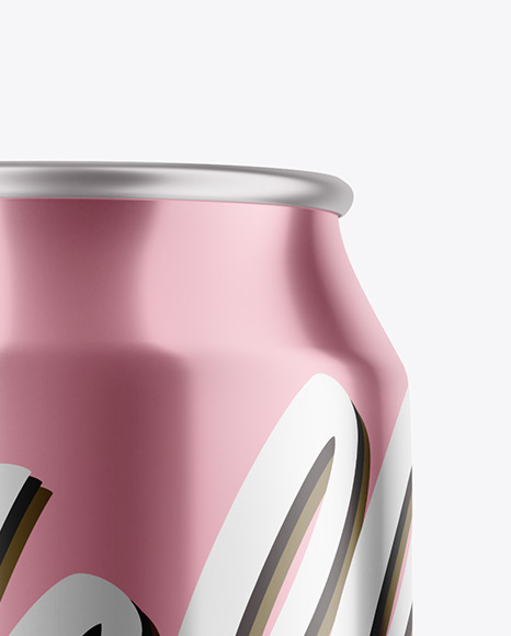 Metallic Drink Can Mockup