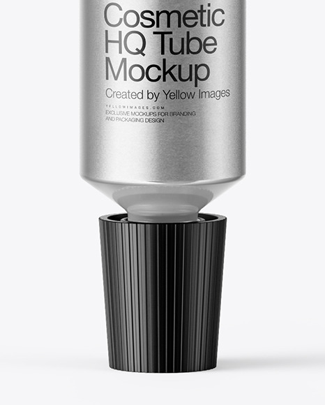 Matte Metallic Cosmetic Tube Mockup