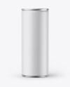 Metallic Drink Can w/ Matte Finish Mockup