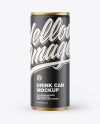 Metallic Drink Can w/ Matte Finish Mockup