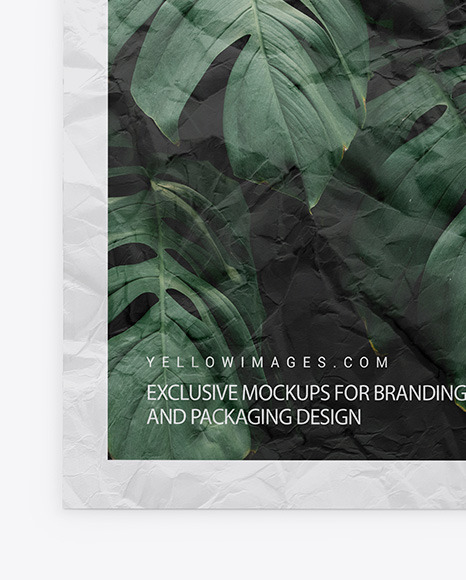 Crumpled Square Poster Mockup