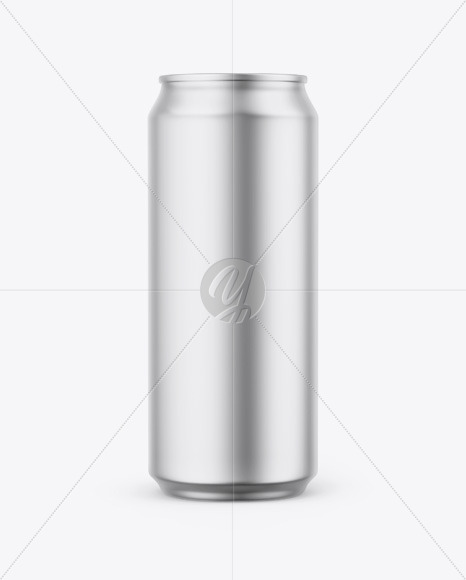 Matte Metallic Can Mockup