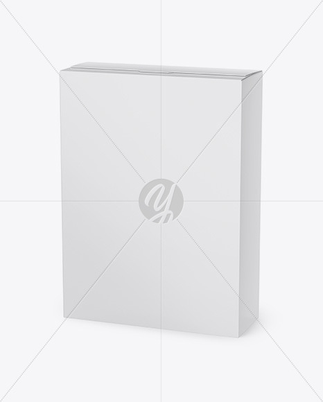 Matte Paper Box Mockup - Half Side View