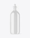 Glossy Plastic Bottle with Squeeze Cap Mockup