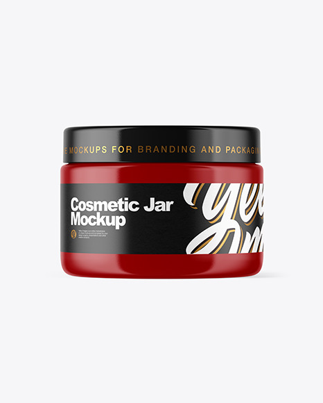 Glossy Cosmetic Jar Mockup