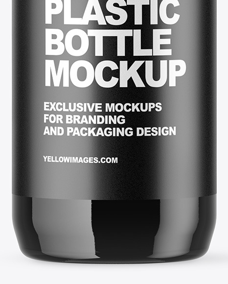 Clear Plastic Bottle with Squeeze Cap Mockup