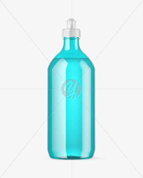 Plastic Bottle with Squeeze Cap Mockup