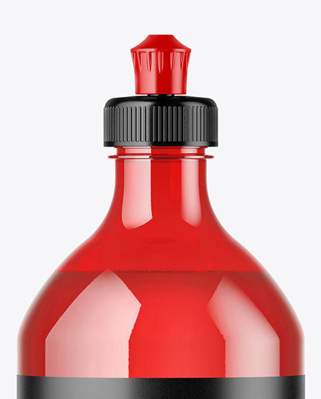 Plastic Bottle with Squeeze Cap Mockup