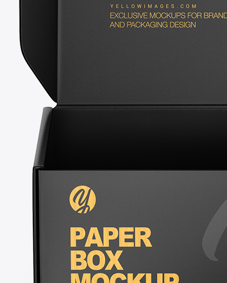 Opened Paper Box Mockup