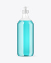 Clear Plastic Bottle with Squeeze Cap Mockup