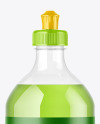 Clear Plastic Bottle with Squeeze Cap Mockup