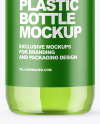 Clear Plastic Bottle with Squeeze Cap Mockup