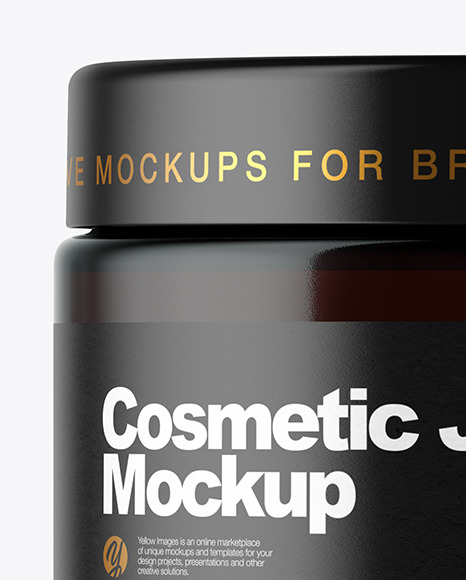 Dark Amber Cosmetic Jar Mockup