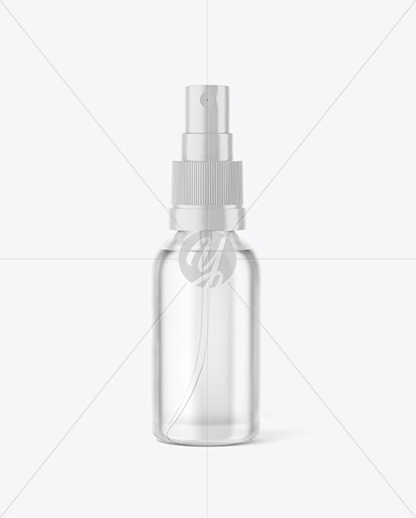 Clear Glass Spray Bottle Mockup