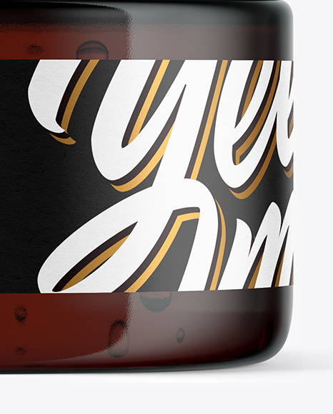 Amber Jar with Gel Mockup Amber Jar with Gel Mockup