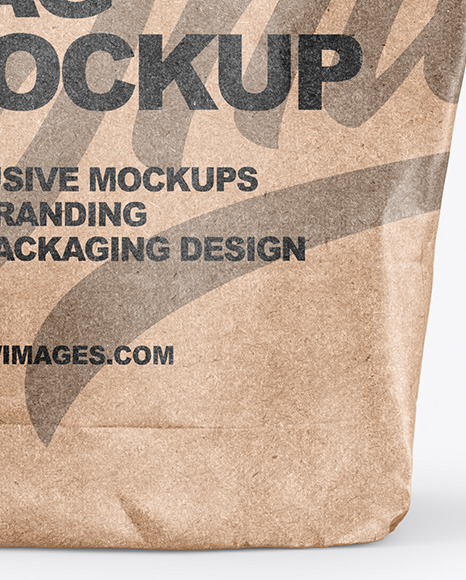 Food Kraft Bag Mockup