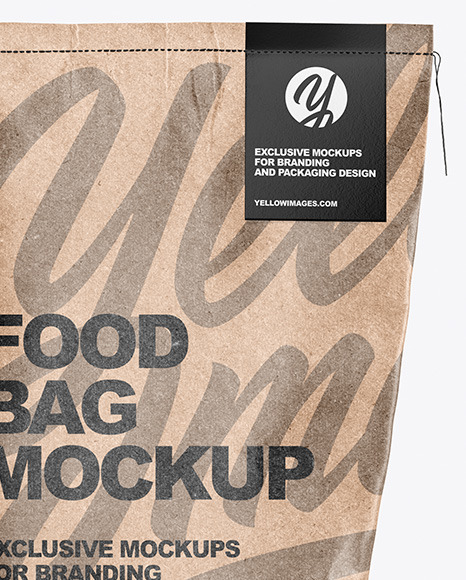 Food Kraft Bag Mockup