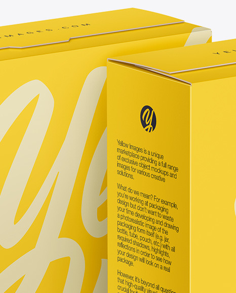 Two Matte Paper Boxes Mockup