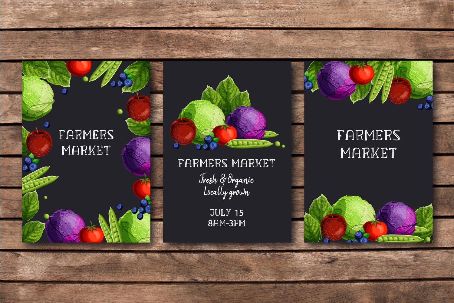 Farmers Market templates set Farmers Market templates set