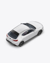 Hatchback Mockup - Back Half Side View (High-Angle Shot)