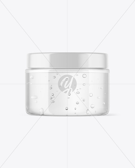 Clear Jar with Gel Mockup