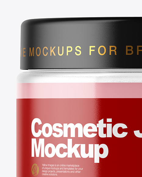 Clear Cosmetic Jar Mockup