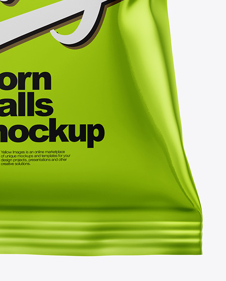 Frosted Bag With Corn Balls Mockup