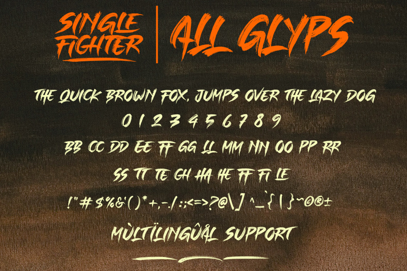 Single Fighter Brush Font