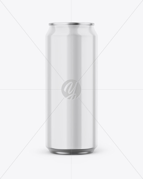 Metallic Can W/ Glossy Finish Mockup