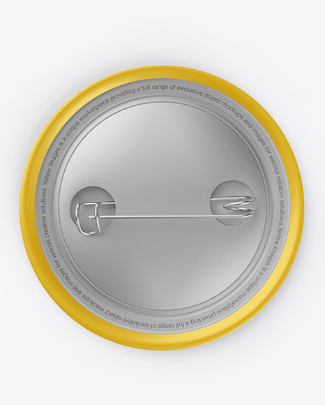 Glossy Button Pin Mockup - Front & Back Views