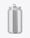 350ml Glossy Aluminium Drink Can Mockup