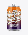 350ml Glossy Aluminium Drink Can Mockup