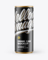 Glossy Metallic Drink Can Mockup