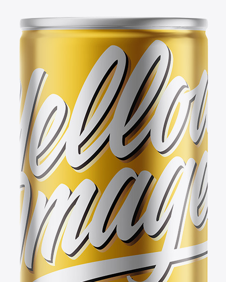 Glossy Metallic Drink Can Mockup