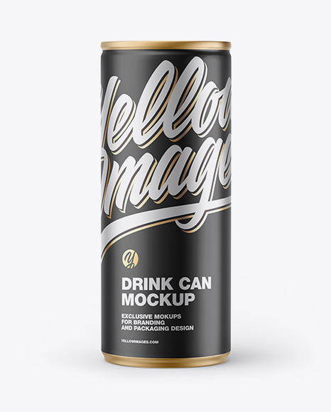 Matte Metallic Drink Can Mockup