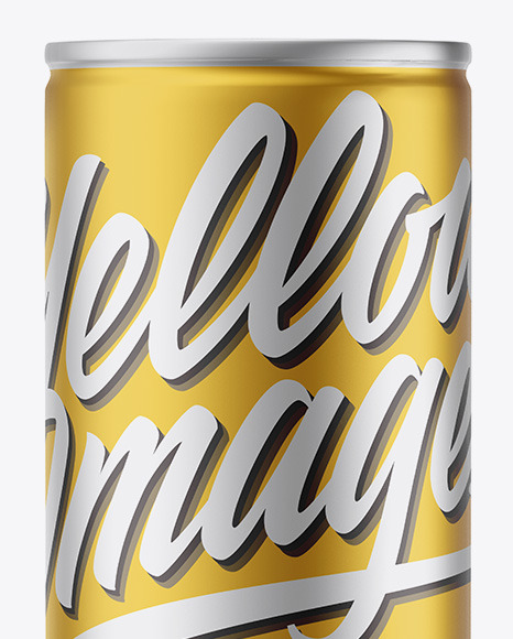 Matte Metallic Drink Can Mockup