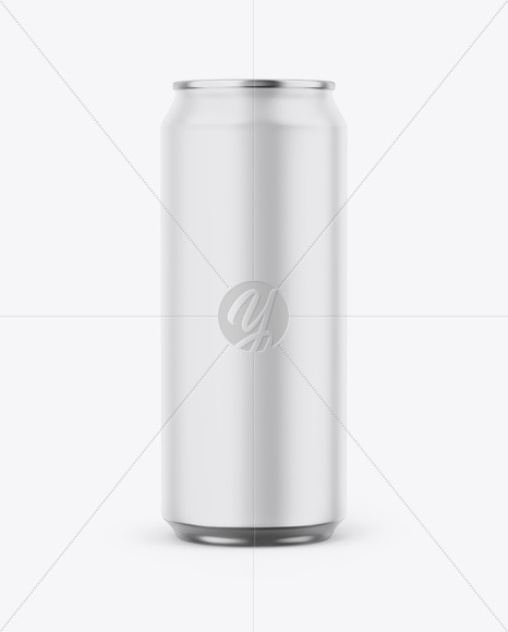 Metallic Can W/ Matte Finish Mockup