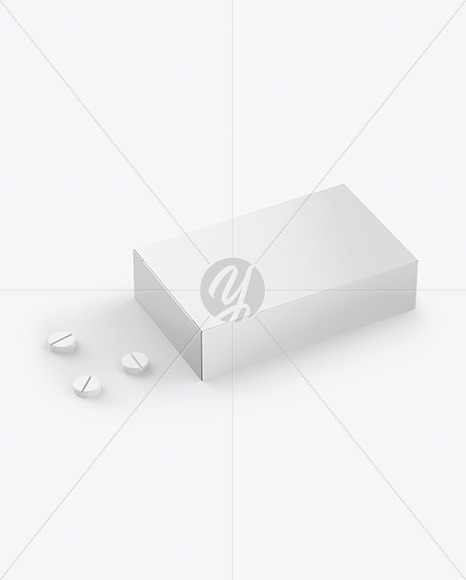 Paper Box With Tablets Mockup