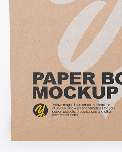 Kraft Box Mockup - Front View