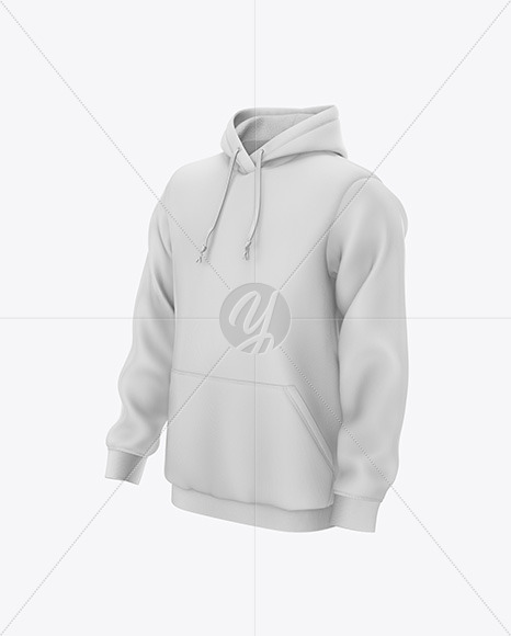 Hoodie Mockup - Front Half Side View