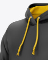 Hoodie Mockup - Front Half Side View