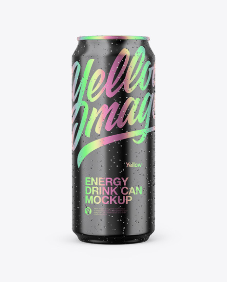 Glossy Metallic Can Mockup